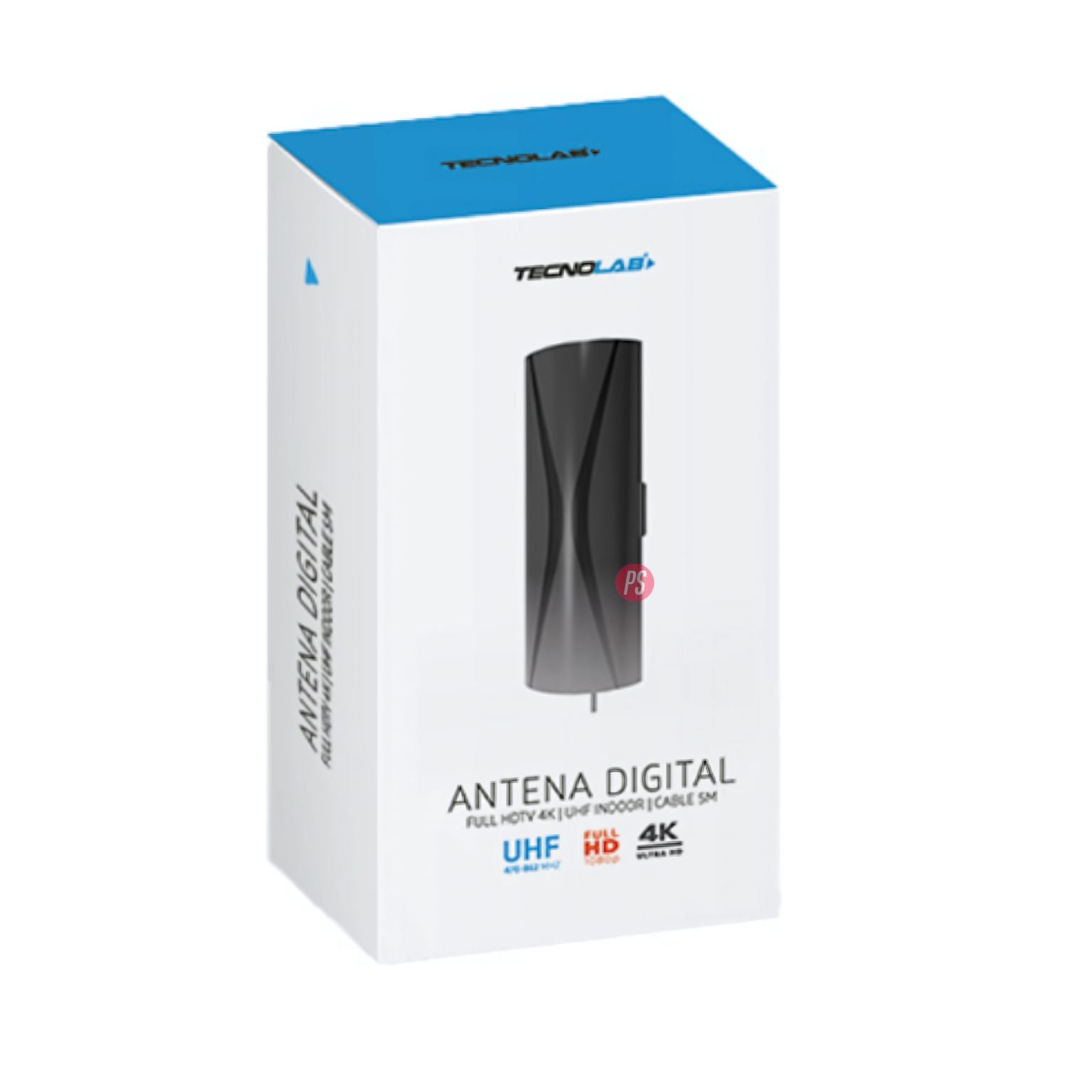 ANTENA TV DIGITAL 3-5DB CABLE DE 3MTS NEGRO - PS - 3