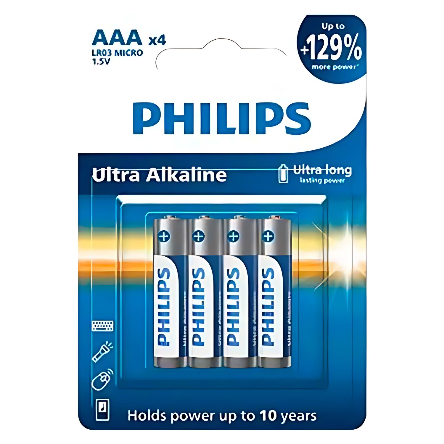 4 PILAS ALCALINAS AAA BLÍSTER PHILIPS LR03E4B - PS - 1