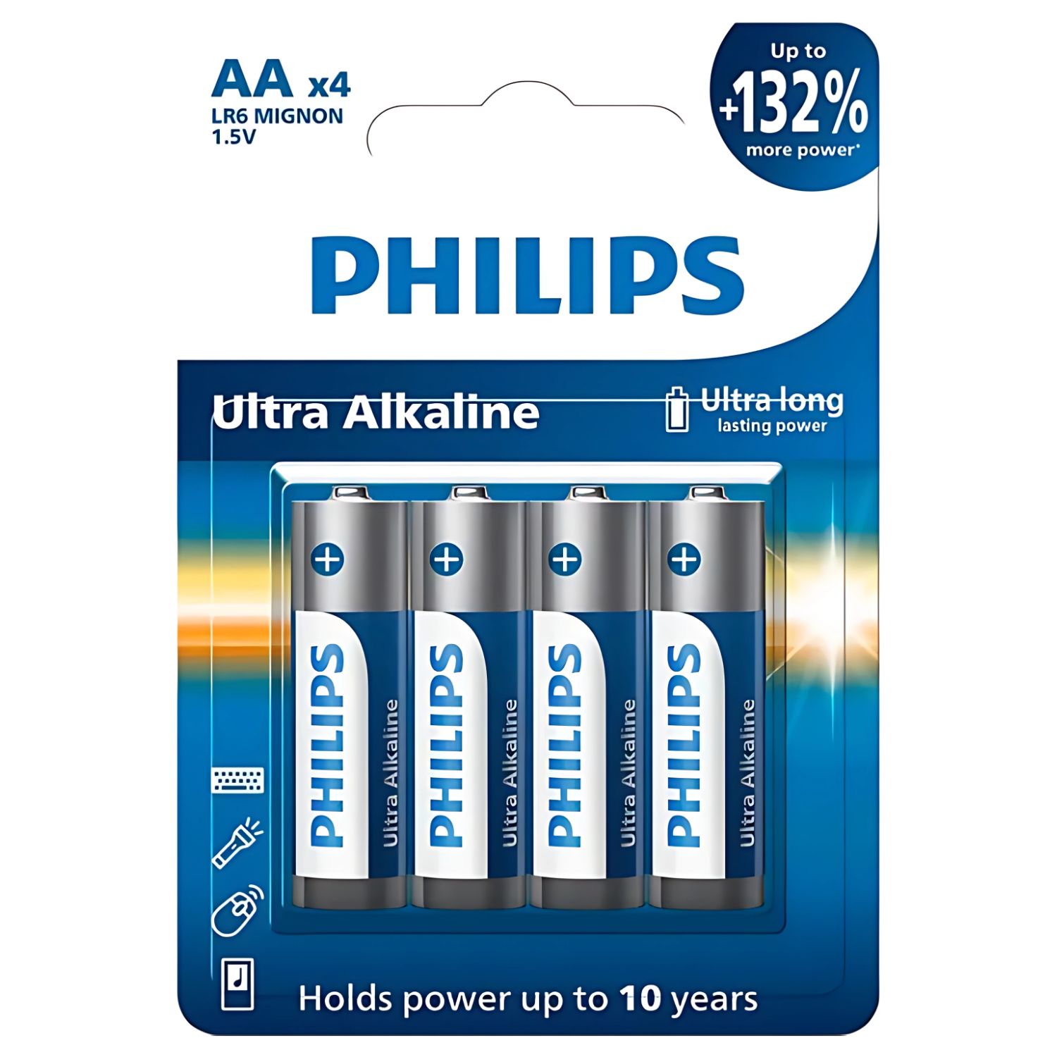 4 PILAS ALCALINAS AA BLÍSTER PHILIPS LR6E4B - PS - 1