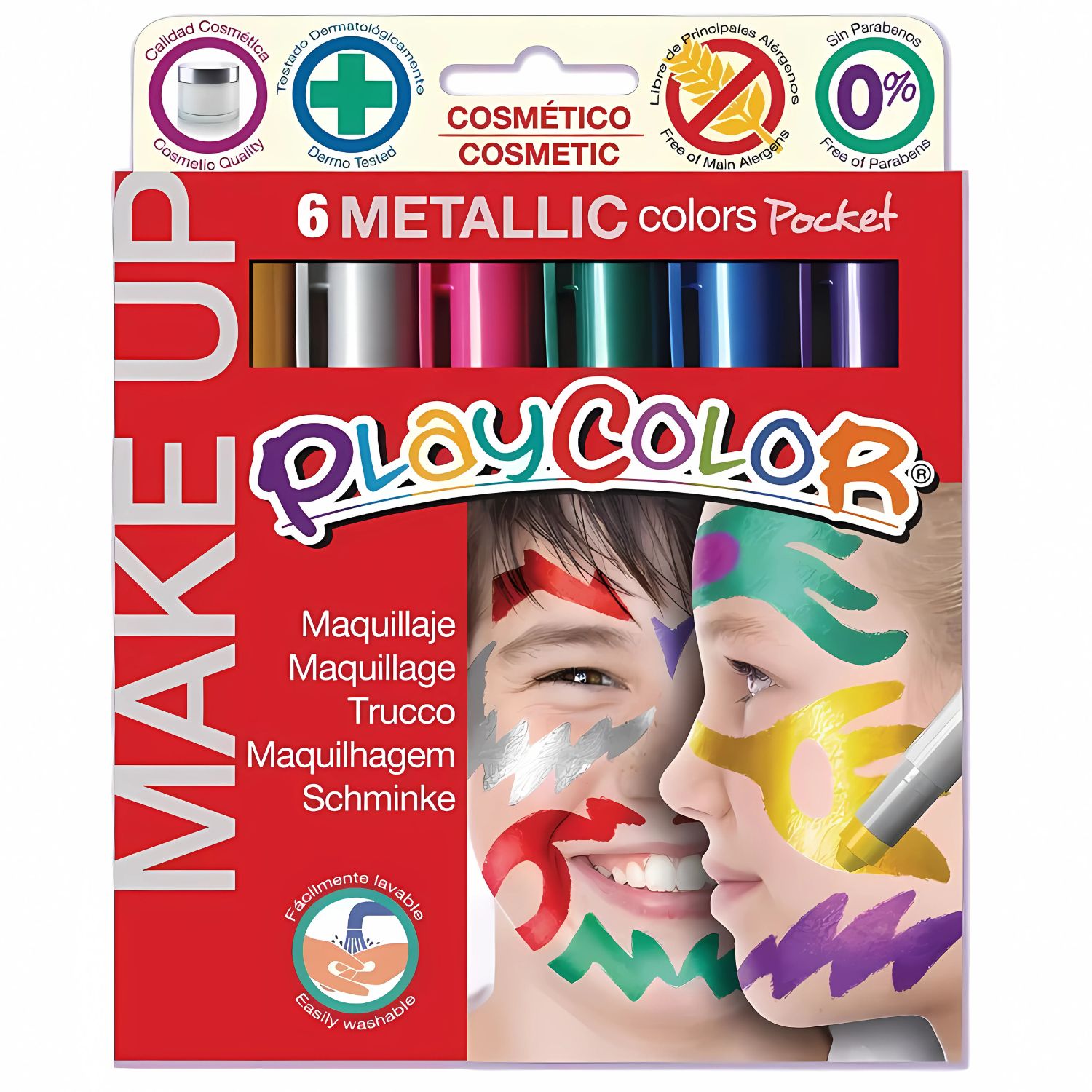 PINTA CARITAS 6 COLORES METALIZADOS - PS - 1