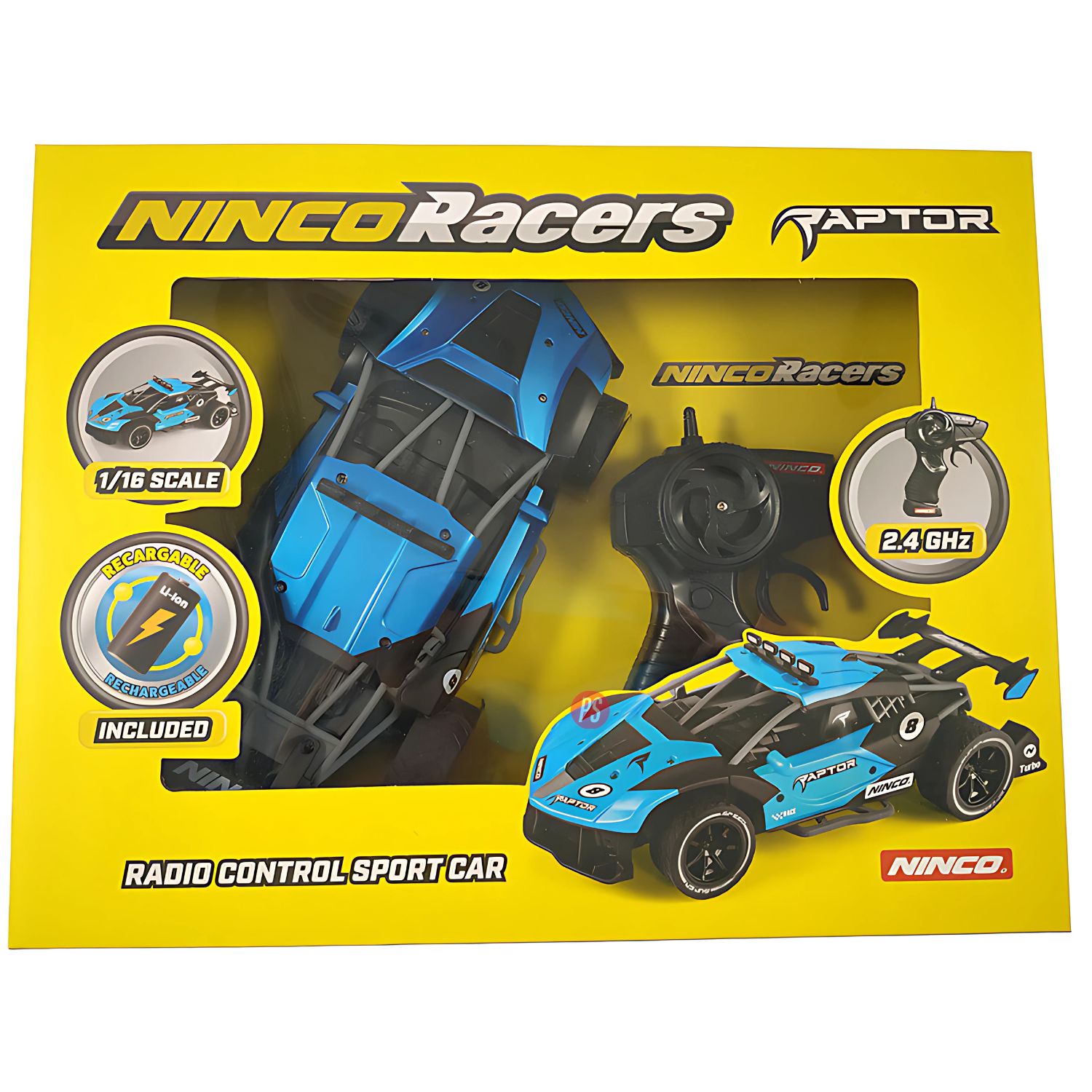 AUTO RC MODELO RAPTOR 1/16 25X12X7CM CON BATERÍA - PS - 5