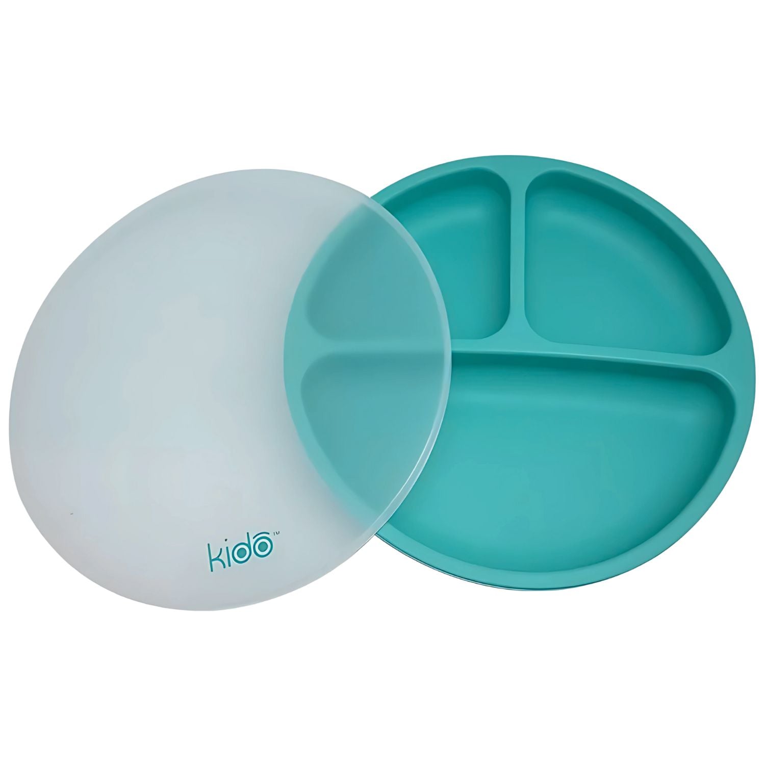PLATO SILICONA BEBE KIDO VENTOSA Y 3 DIVISIONES COLORES - PS - 1