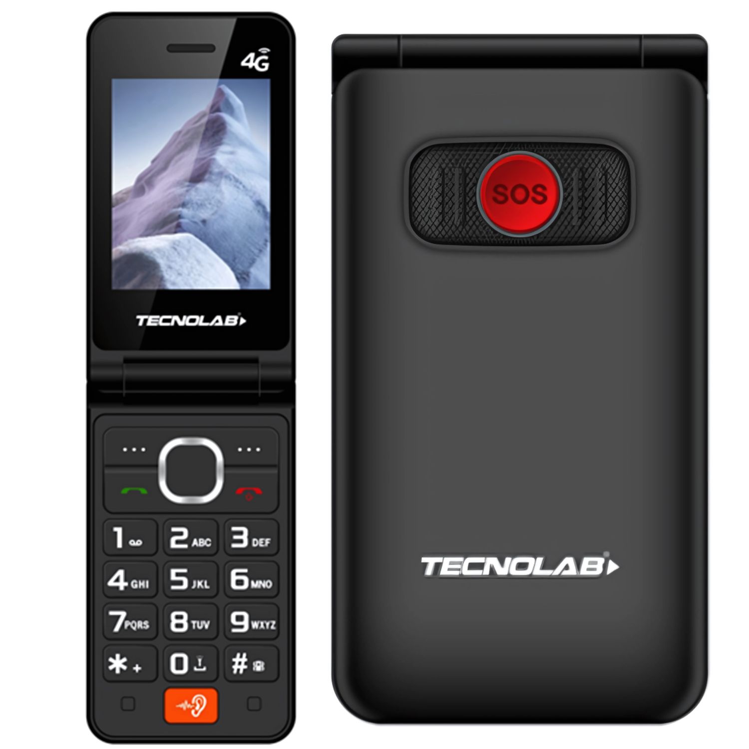 TELÉFONO SENIOR 4G DOBLE PANTALLA, CÁMARA Y SOS COLORES - PS - 1
