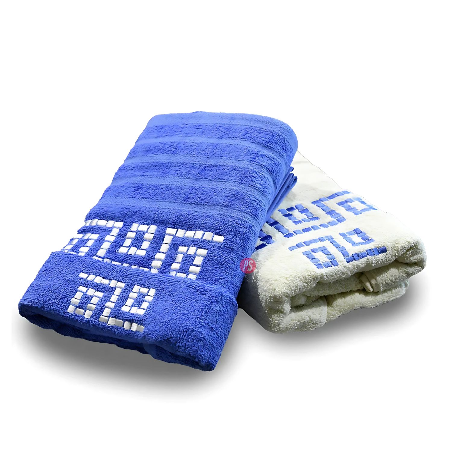 SET 4 TOALLAS JACQUARD AZUL BORDADA DORAL SOFT TOUCH - PS - 2