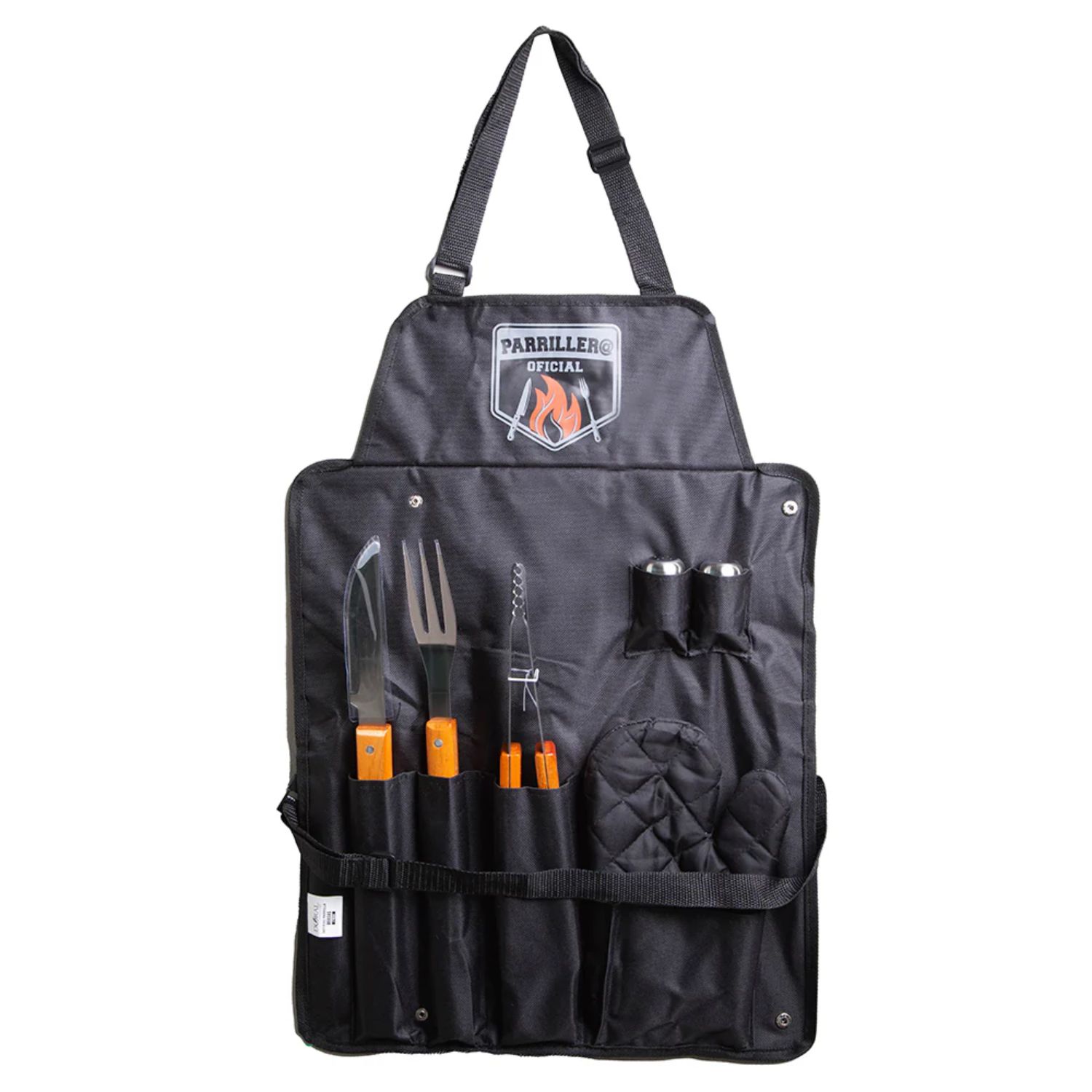 SET PARRILLA FULL 7 PIEZAS CON ACCESORIOS DE ACERO - PS - 1