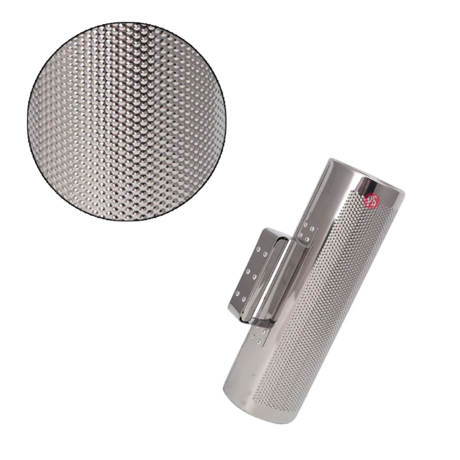 GUIRO METÁLICO 13X5 PULGADAS PLATEADO CON CEPILLO - PS - 3
