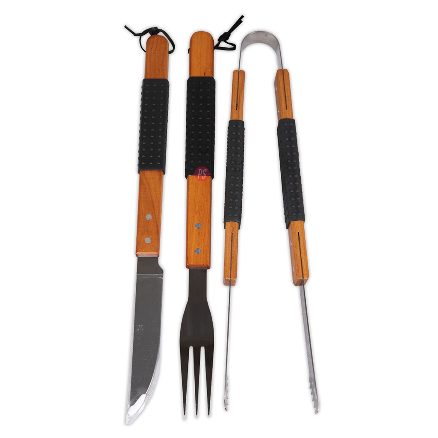 SET PARRILLERO 3 PIEZAS ACERO INOXIDABLE BRASAS - PS - 2