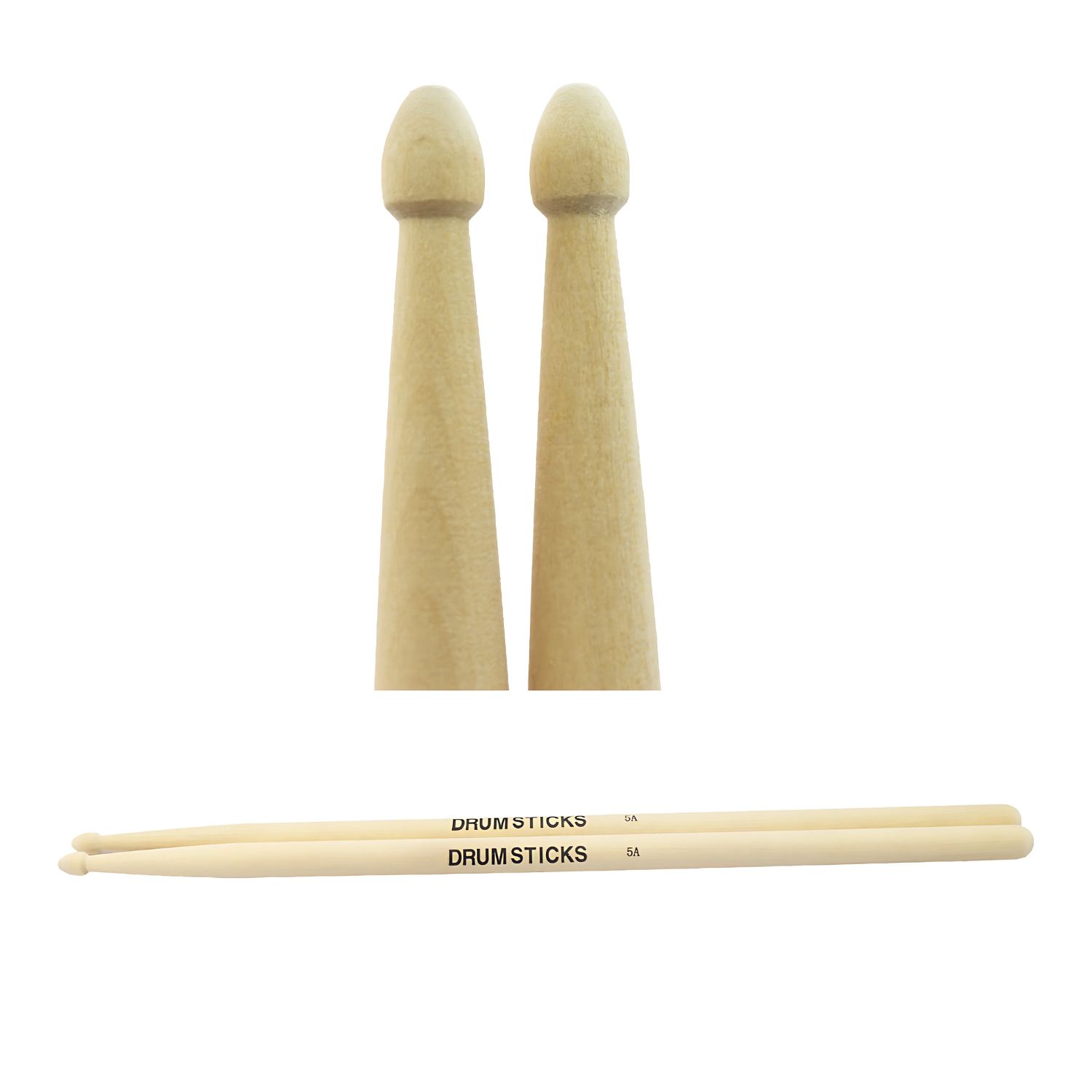 BAQUETAS 5A MADERA PARA BATERIA RESISTENTES Y COMODAS - PS - 1