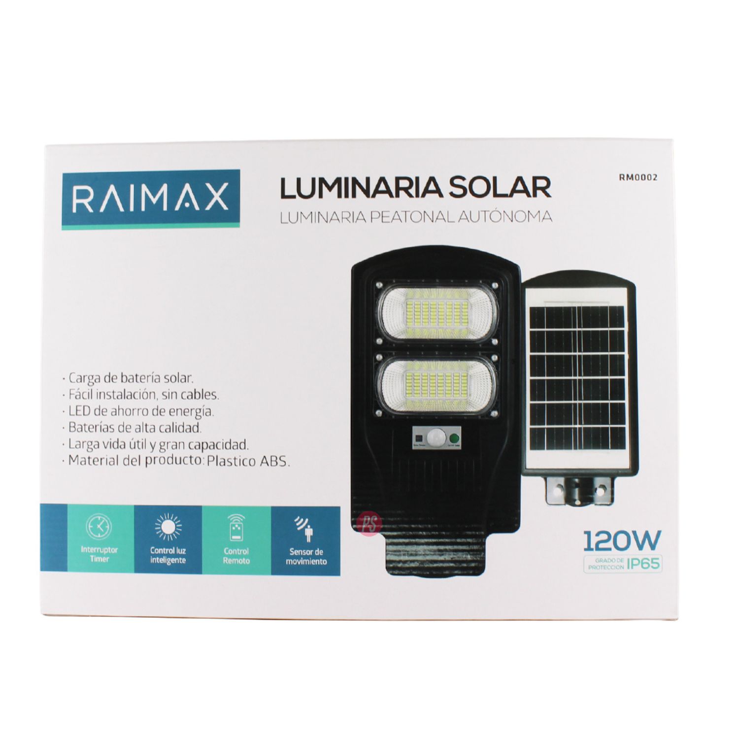 FOCO SOLAR 120W LED 5730 IP65 CON CONTROL REMOTO RAIMAX - PS - 4
