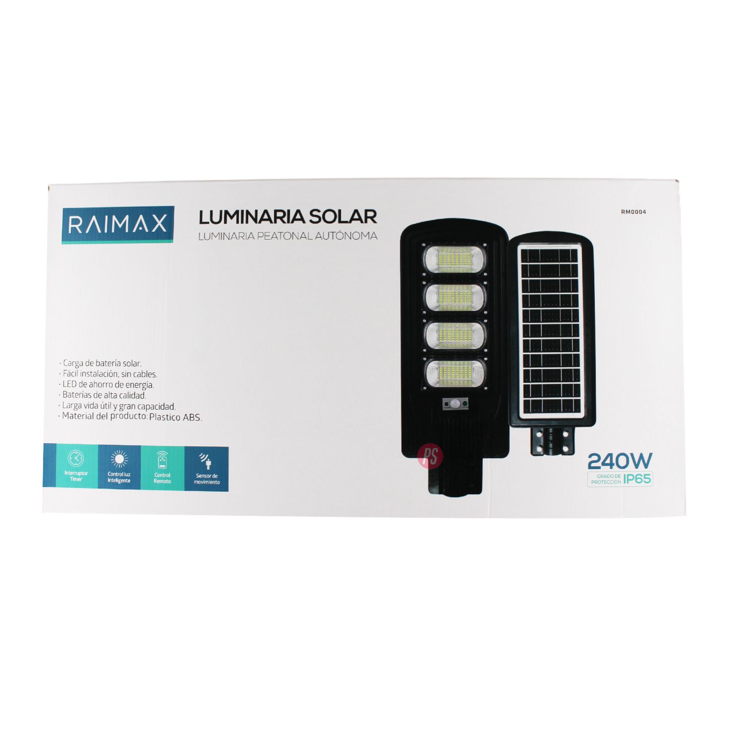 FOCO SOLAR 240W RAIMAX LED IP65 SENSOR Y CONTROL - PS - 4