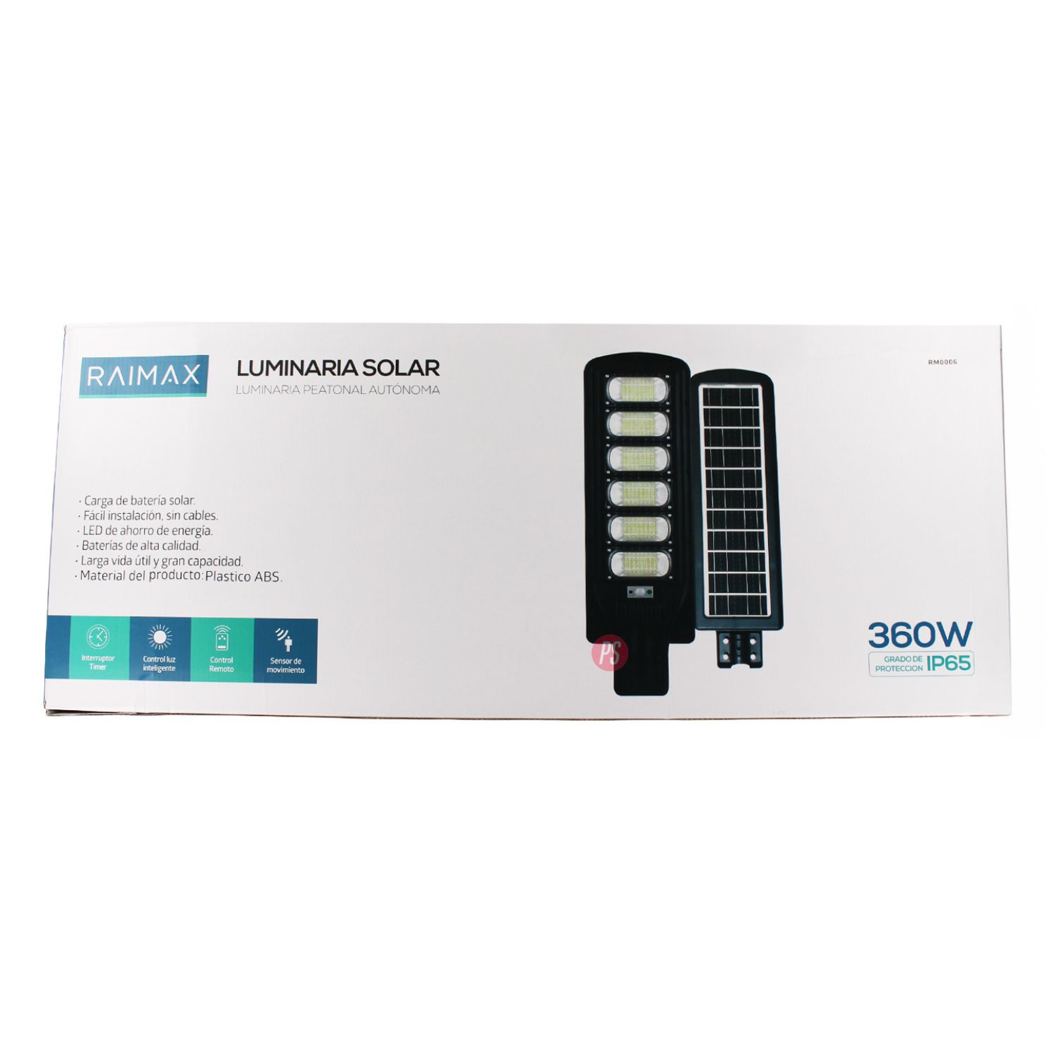 FOCO SOLAR RAIMAX 360W LED IP65 CON CONTROL Y SENSOR - PS - 4