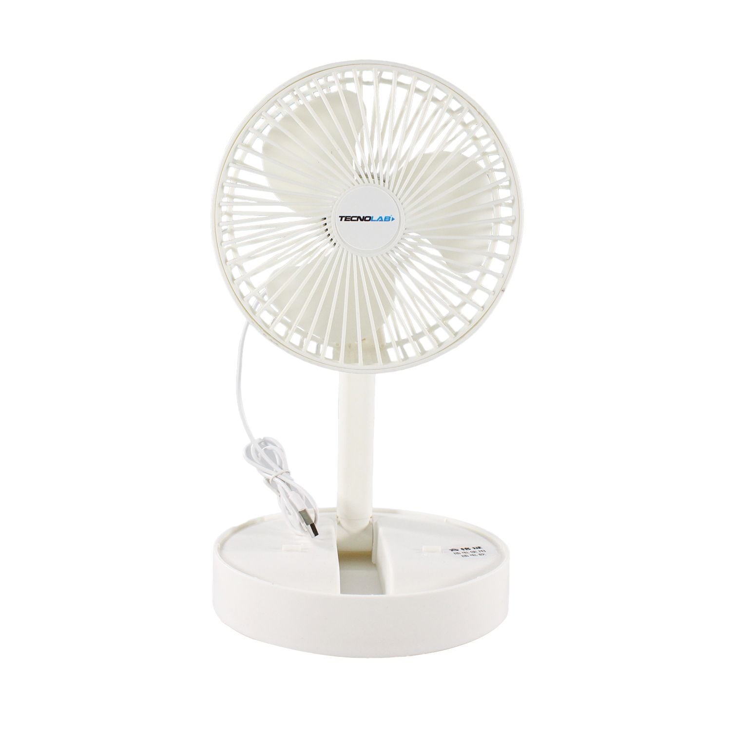 MINI VENTILADOR USB BLANCO CON PEDESTAL Y SOPORTE - PS - 1