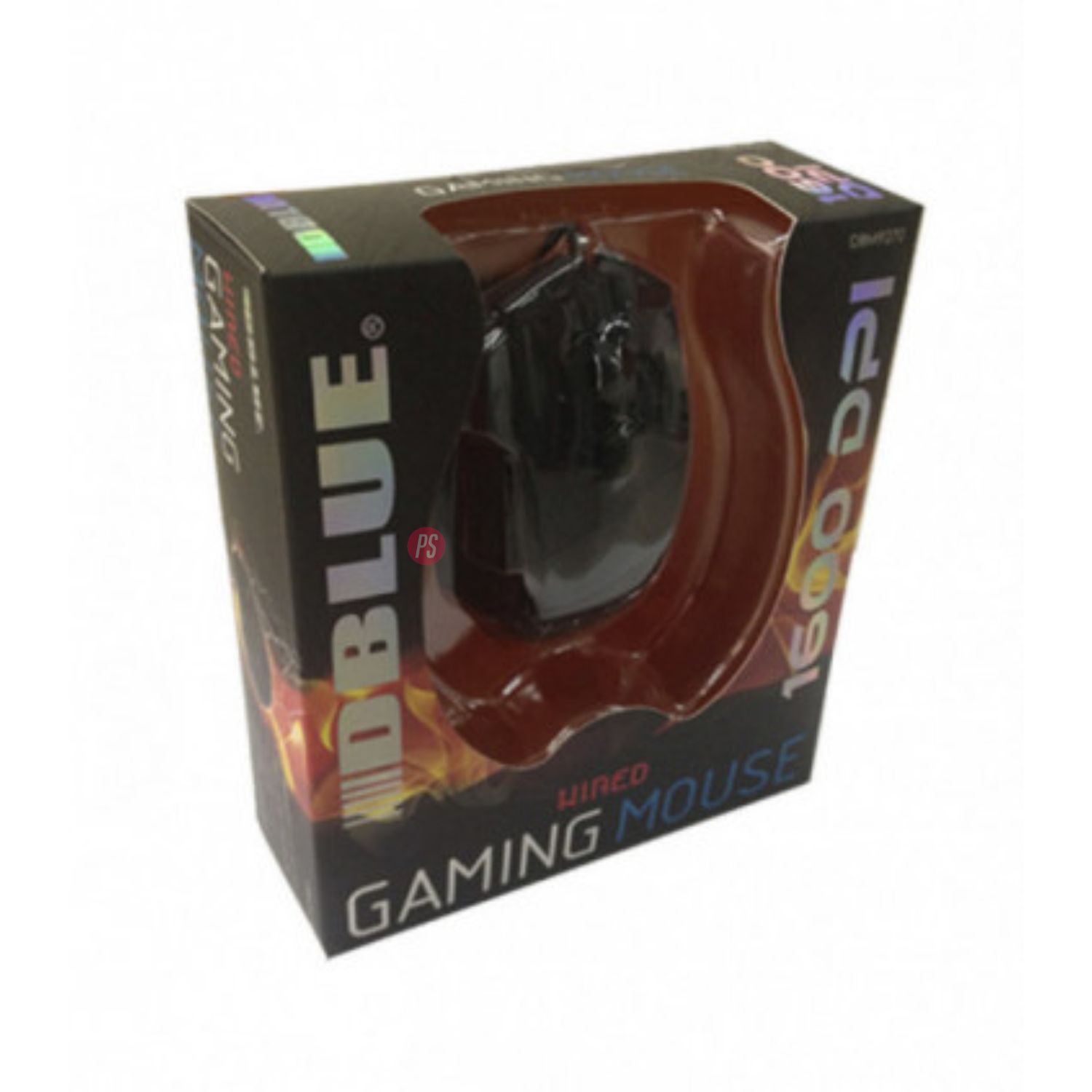 GAMING MOUSE 1600 DPI USB CON LED AZUL ERGONOMICO - PS - 4