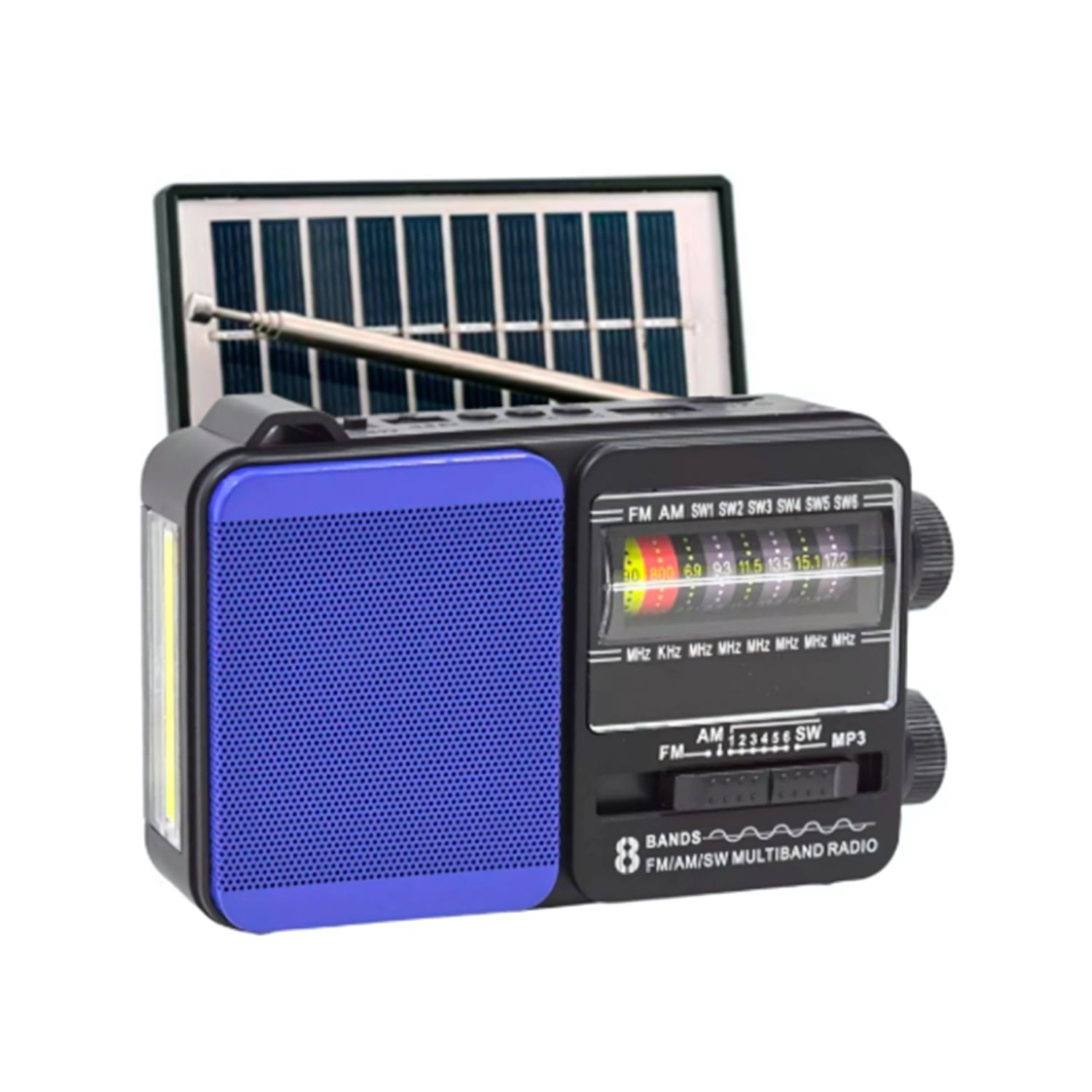 RADIO PORTATIL SOLAR AMFMSW LED 5W AZUL - PS - 1