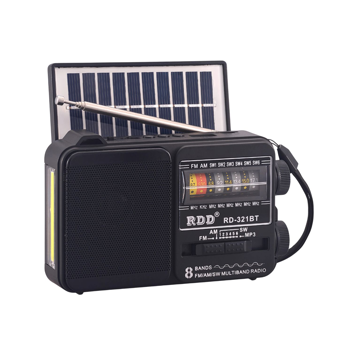 RADIO PORTATIL SOLAR AMFMSW LED 5W AZUL - PS - 1