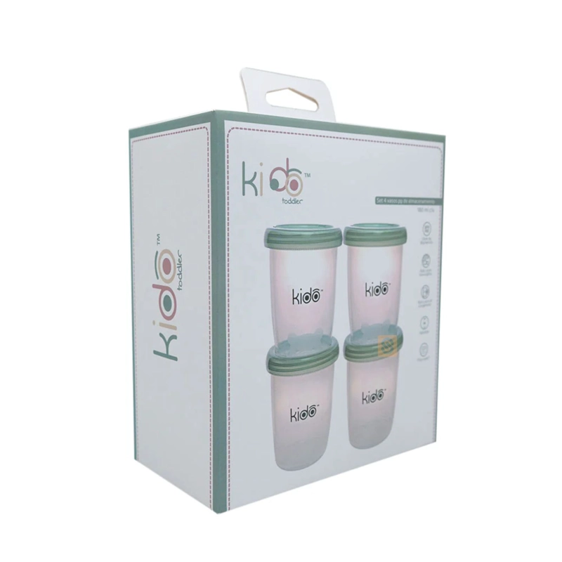 SET 4 VASOS PP KIDO 180ML REUTILIZABLES PORTA SNACK - PS - 4