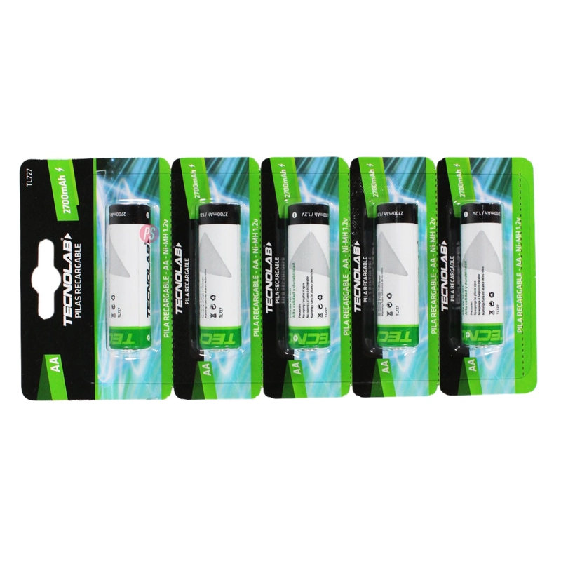PACK 5 PILAS RECARGABLES AA 2700MAH - PS - 2