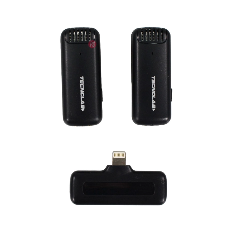 KIT MICROFONOS DUALES LAVALIER INALAMBRICOS 25MTS HD - PS - 2
