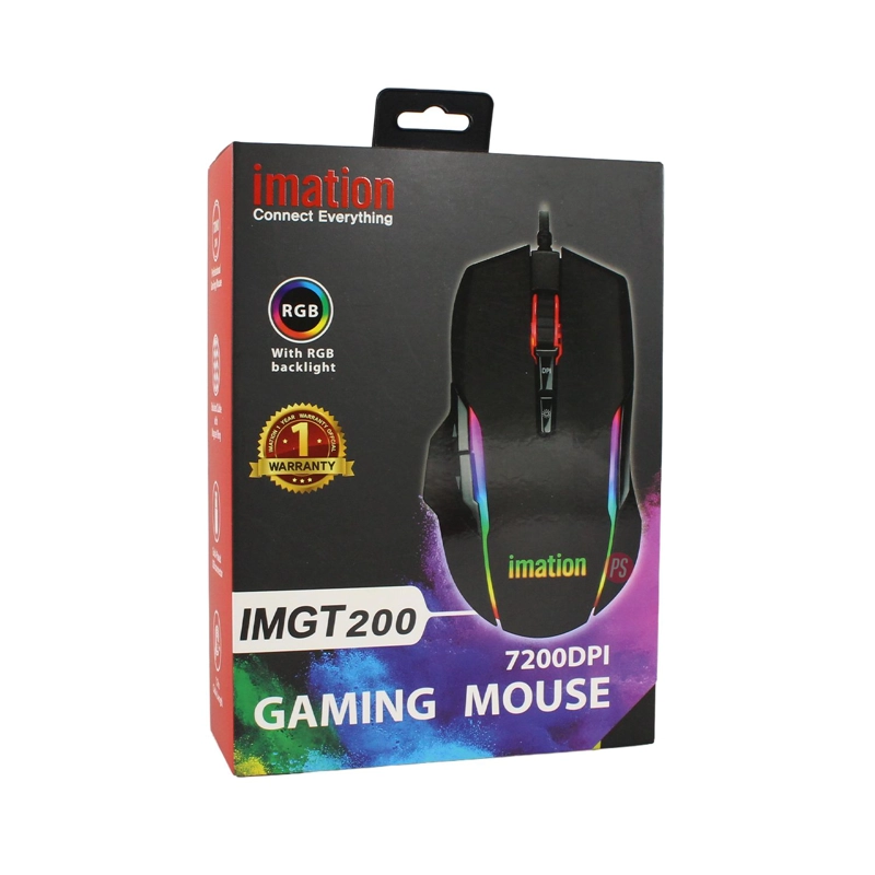 MOUSE GAMER IMATION IMGT300 RGB 7200 DPI - PS - 3