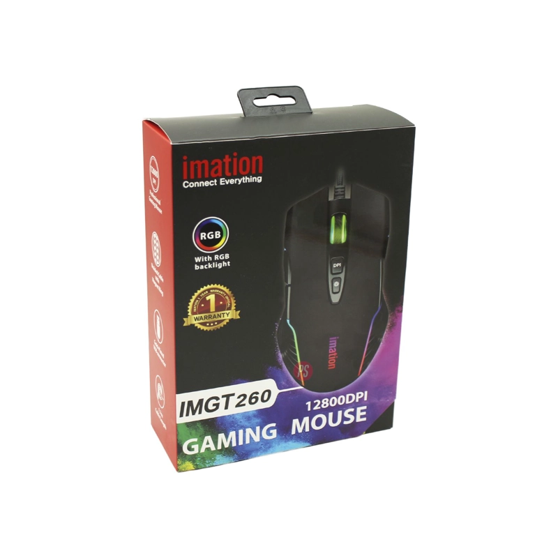 MOUSE GAMER IMATION IMGT260 RGB 12800 DPI - PS - 3