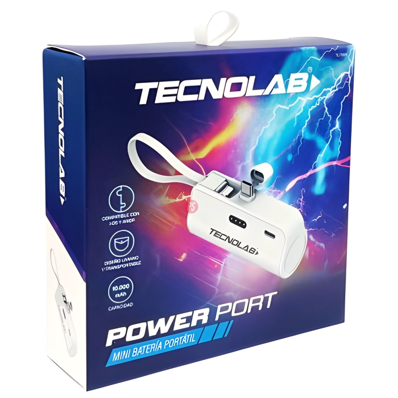 POWERBANK 10000MAH 20W USB-C Y LIGHTNING NEGRO - PS - 3