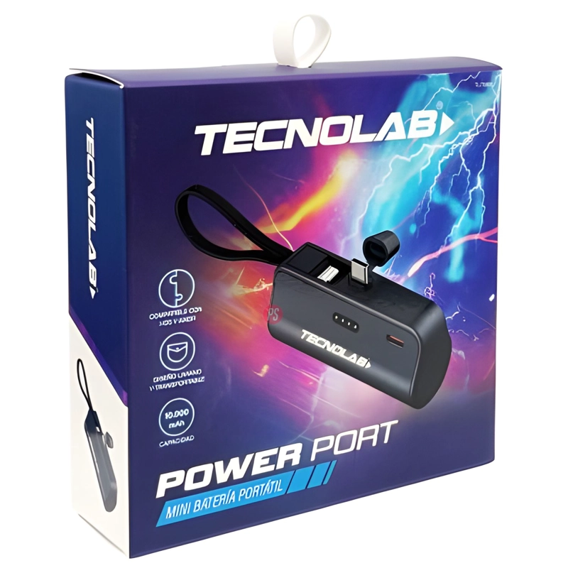 POWERBANK 10000MAH 20W USB-C Y LIGHTNING NEGRO - PS - 4