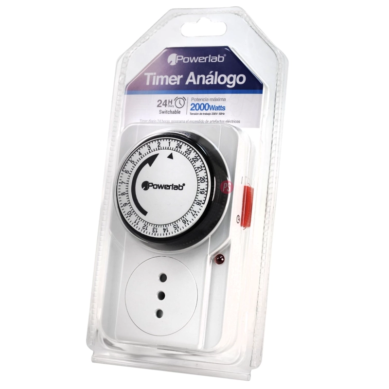 TIMER ANALOGO 2000W PROGRAMABLE 24H ENCENDIDO Y APAGADO - PS - 4