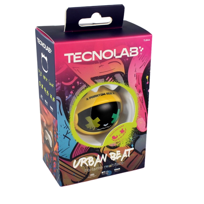 PARLANTE BLUETOOTH MULTIFACE 5W CON COLGANTE AMARILLO - PS - 4
