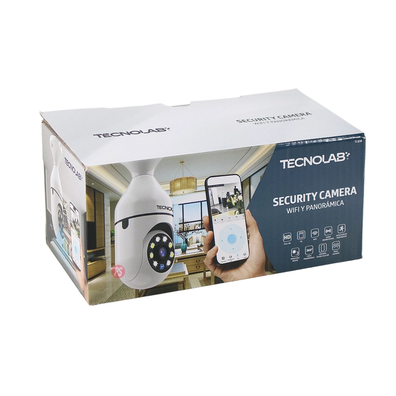 CAMARA SEGURIDAD SOQUETE WIFI 360 FULL HD AUDIO Y LUZ - PS - 5