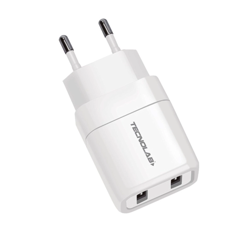 CARGADOR DUAL USB 12W + CABLE MICRO USB CERTIFICADO SEC - PS - 1