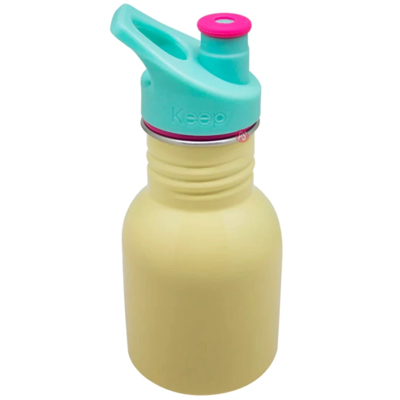 BOTELLA METALICA KIDO 335 ML AMARILLA LIBRE DE BPA - PS - 2