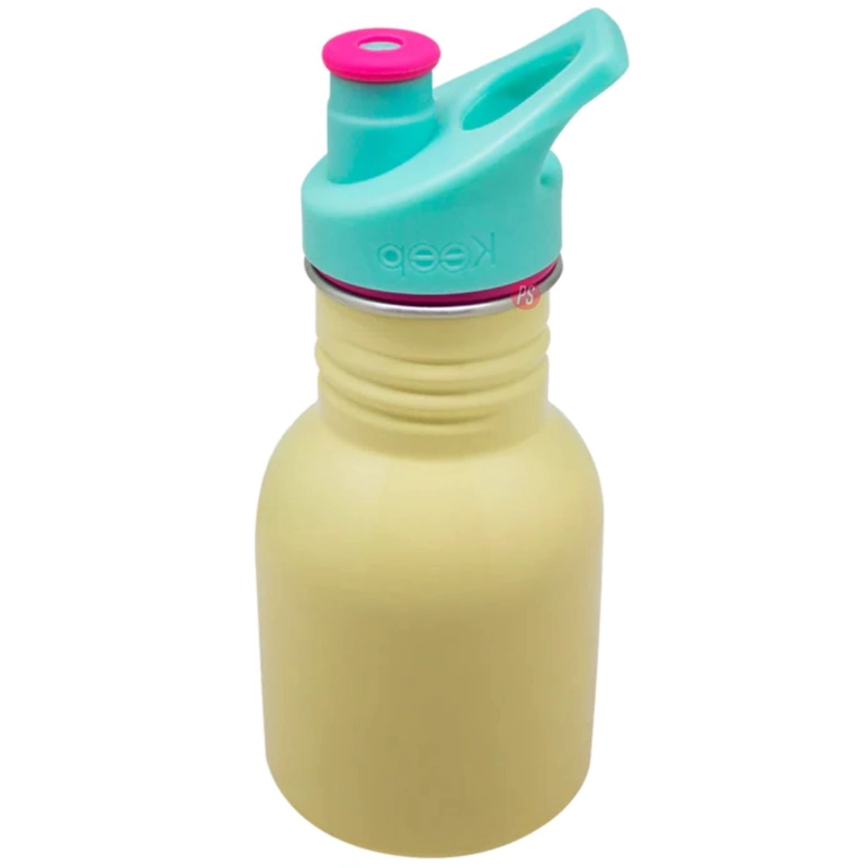 BOTELLA METALICA KIDO 335 ML AMARILLA LIBRE DE BPA - PS - 3