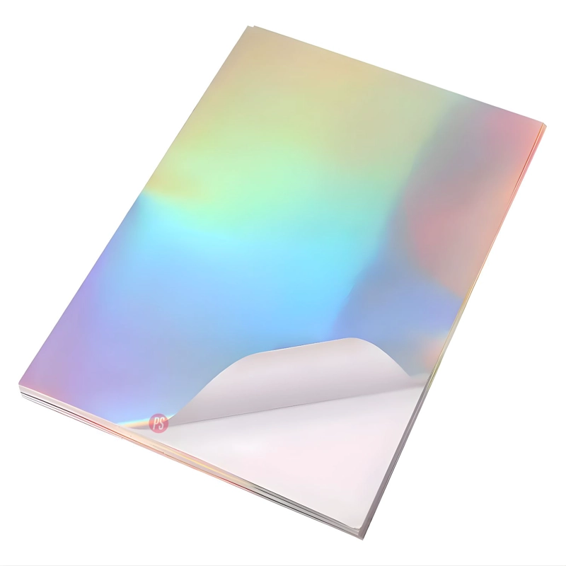 PAPEL ADHESIVO HOLOGRAFICO 20 HOJAS TRANSPARENTE A4 - PS - 2
