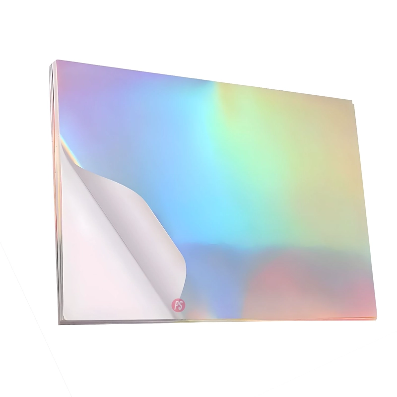 PAPEL ADHESIVO HOLOGRAFICO 20 HOJAS TRANSPARENTE A4 - PS - 3