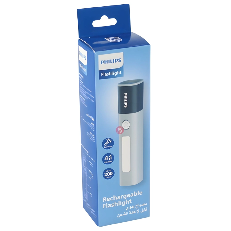 LINTERNA LED PHILIPS 10W RECARGABLE ZOOM 150M 4 MODOS - PS - 3