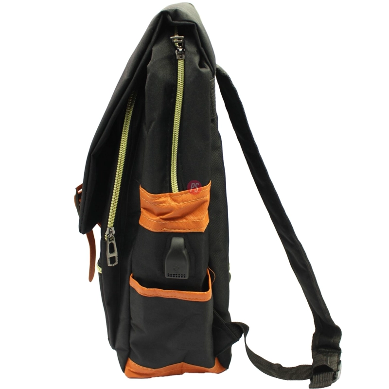 MOCHILA NEGRA BOLSO CRUZADO VIAJE OUTDOOR COMODA - PS - 2