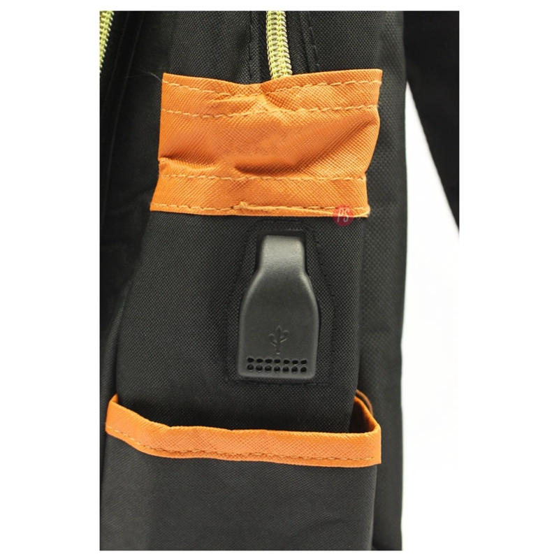MOCHILA NEGRA BOLSO CRUZADO VIAJE OUTDOOR COMODA - PS - 3