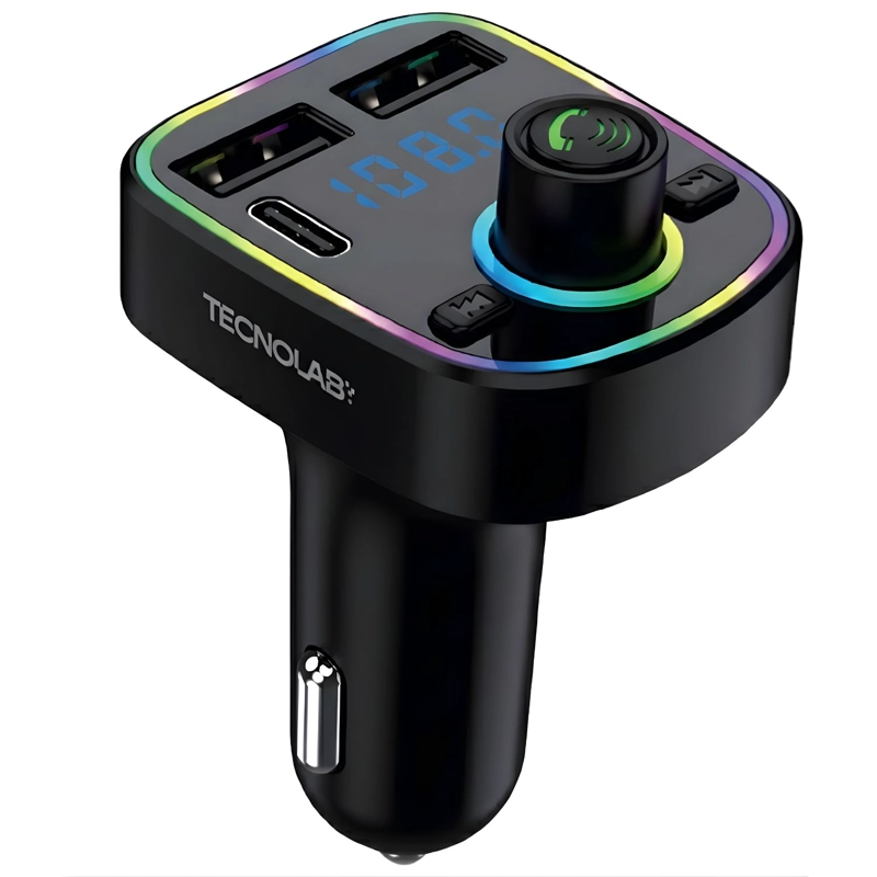 TRANSMISOR FM BLUETOOTH 5.2 AUTO 15.5W USB-C + 2 USB - PS - 1