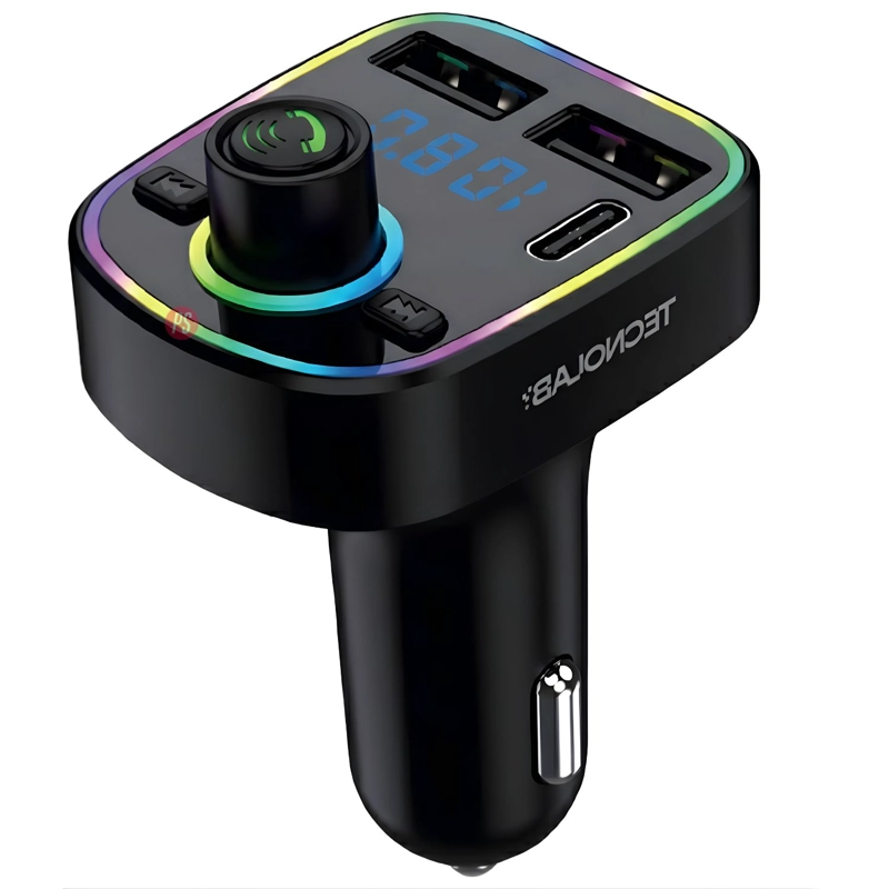 TRANSMISOR FM BLUETOOTH 5.2 AUTO 15.5W USB-C + 2 USB - PS - 3