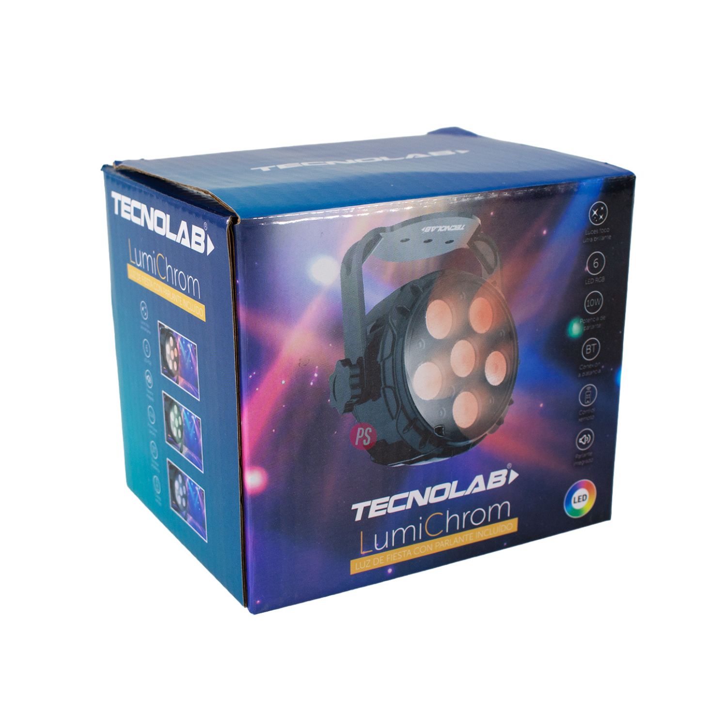 FOCO PAR LED RGB CON PARLANTE BLUETOOTH 10W + CONTROL - PS - 5