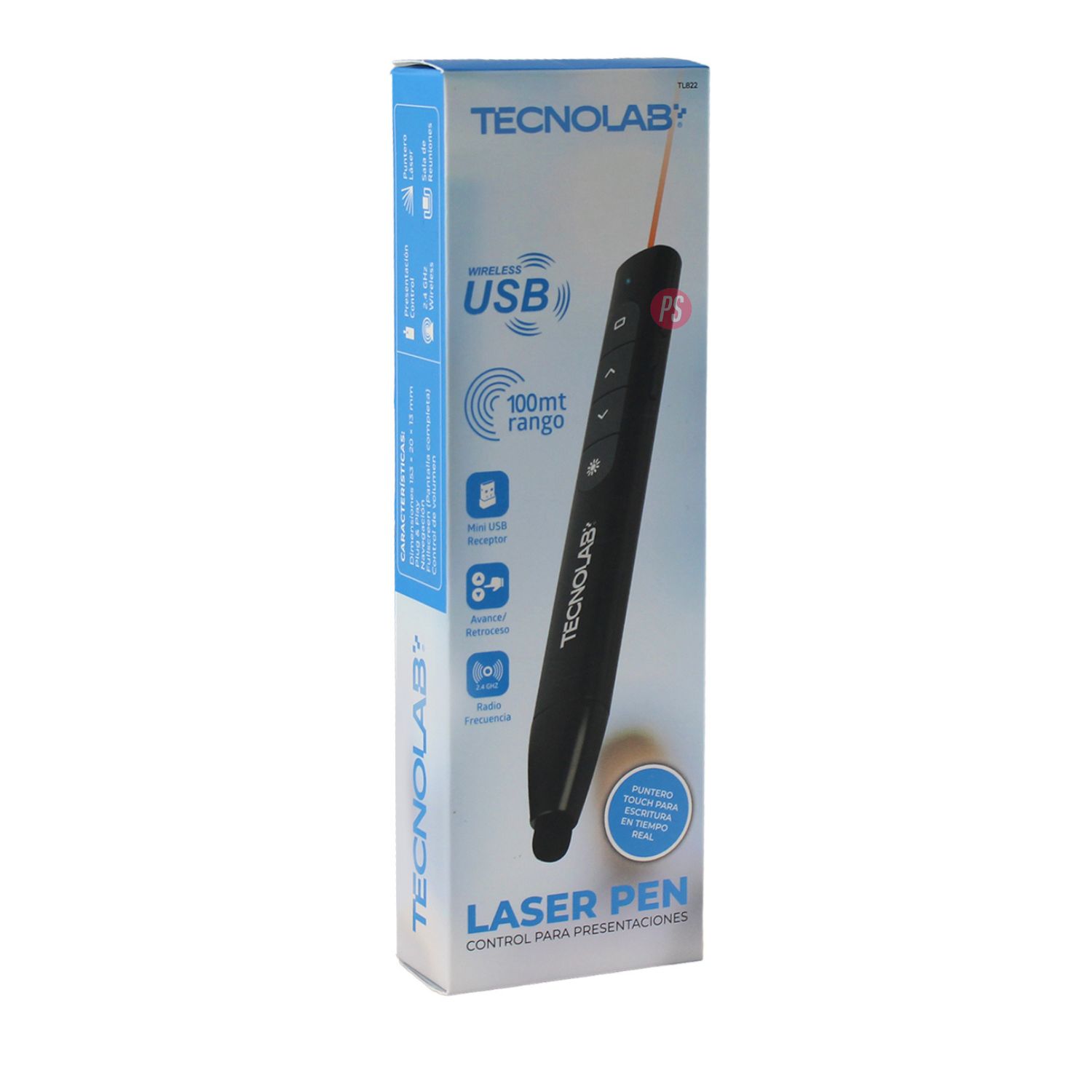 PUNTERO LASER PRESENTACIONES USB TOUCH 100MTS - PS - 3