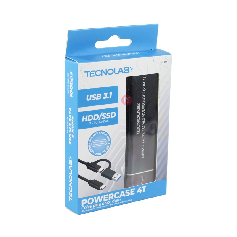 COFRE SSD M.2 NVME 2.5 PULGADAS USB-C 3.1 DUAL 10GBPS - PS - 4