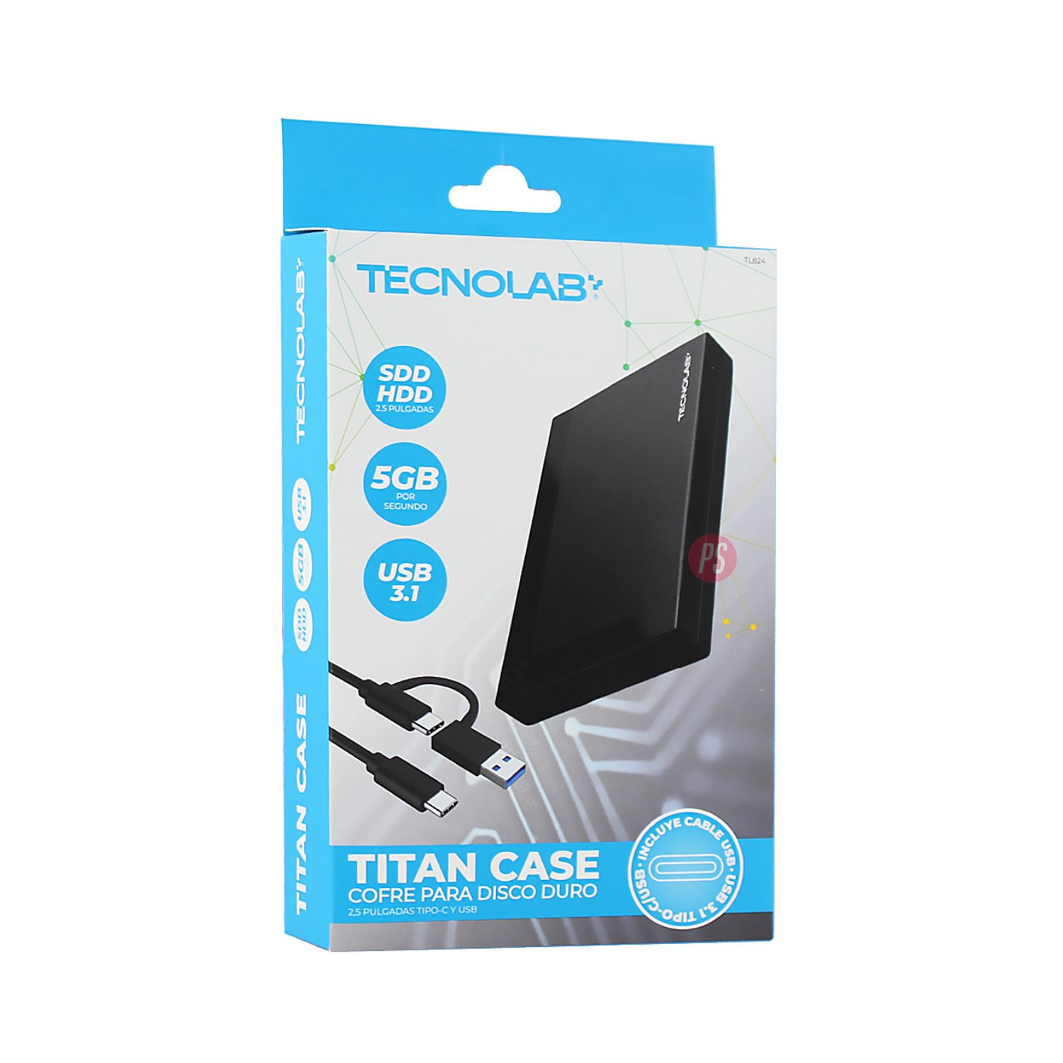 COFRE DISCO DURO 2.5 PULGADAS USB-C 3.1 5GBPS SATA SSD - PS - 4