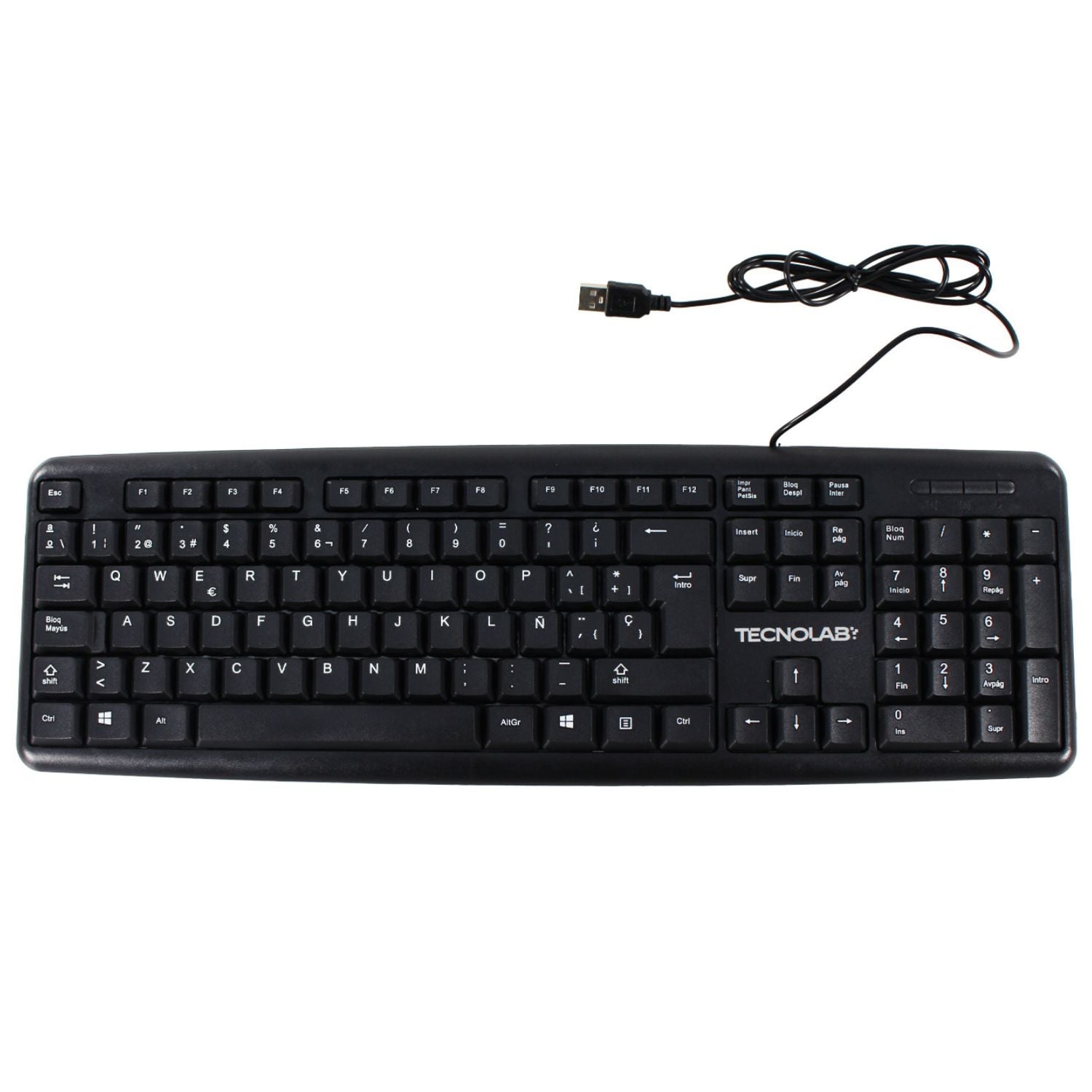 TECLADO ALAMBRICO USB FULL SIZE 104 TECLAS ESTANDAR - PS - 1
