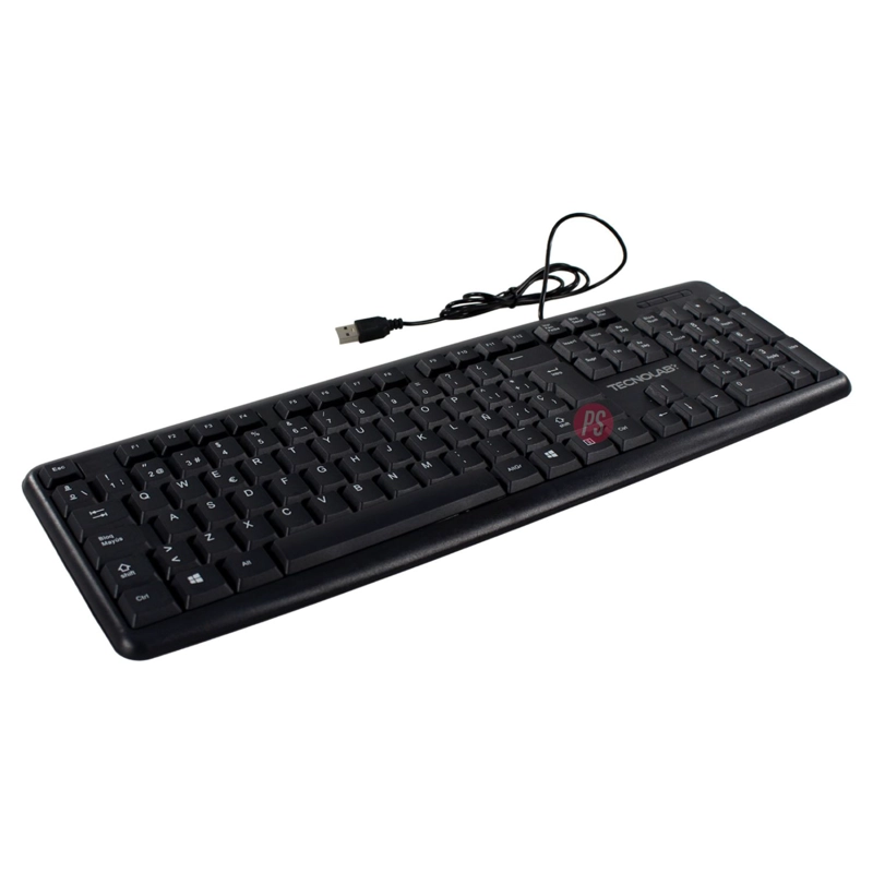TECLADO ALAMBRICO USB FULL SIZE 104 TECLAS ESTANDAR - PS - 2