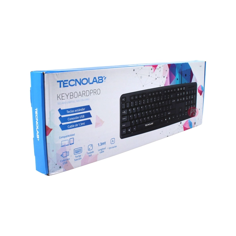 TECLADO ALAMBRICO USB FULL SIZE 104 TECLAS ESTANDAR - PS - 3