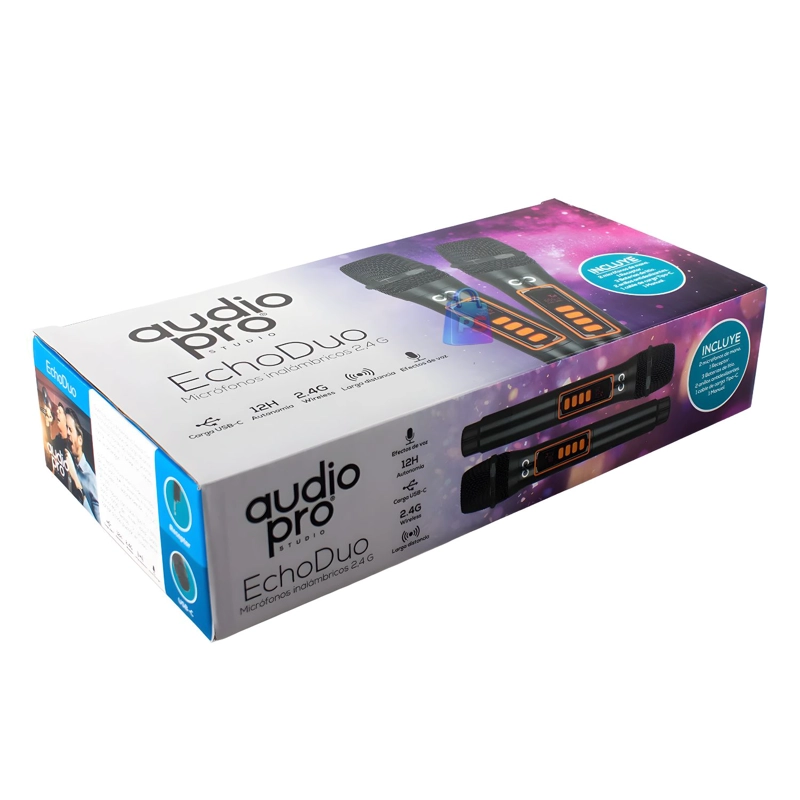 PACK MICROFONOS INALAMBRICOS DUALES ECHODUO 2,4G - PS - 3