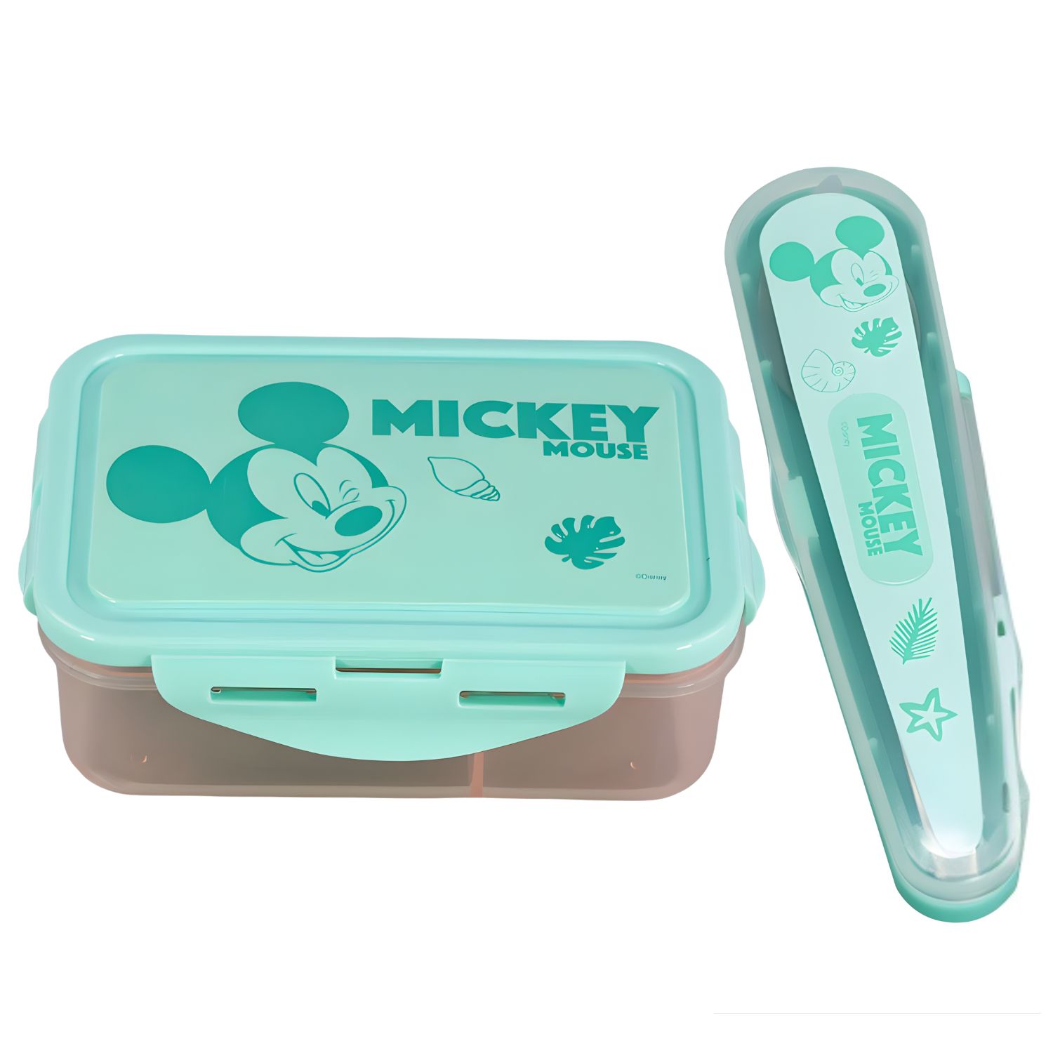 HERMETICO MICKEY 700ML DIVISIONES + CUBIERTOS MICKEY - PS - 1