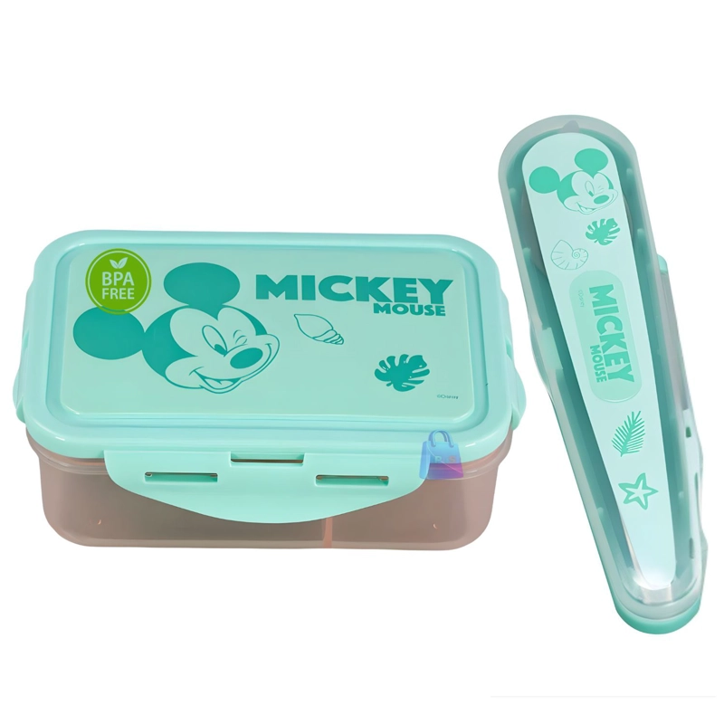 HERMETICO MICKEY 700ML DIVISIONES + CUBIERTOS MICKEY - PS - 4