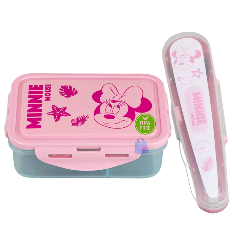 HERME TICO MINNIE 700ML DIVISIONES + CUBIERTOS MINNIE - PS - 4